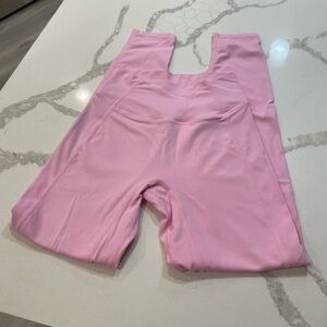 Baby pink no front seam leggings